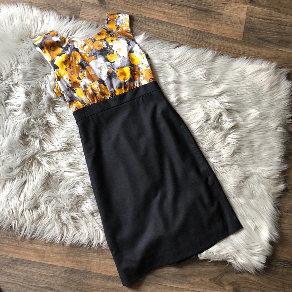 J. Crew Silk and Wool Floral Dress